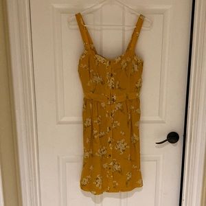 Madewell yellow silk dress